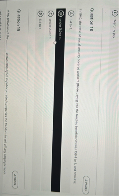 Question 1 0 2 Po A benefit plan that allocates a