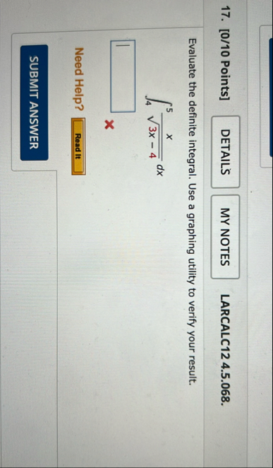 [ 0 / 1 0 Points ] LARCALC 1 2 4 . 5 . 0 6 8 .