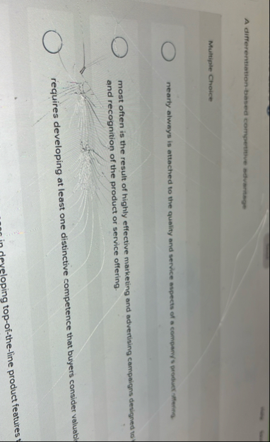 A differentiation - based compethive savarage