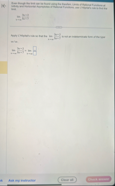 Even though the limit can be found using the