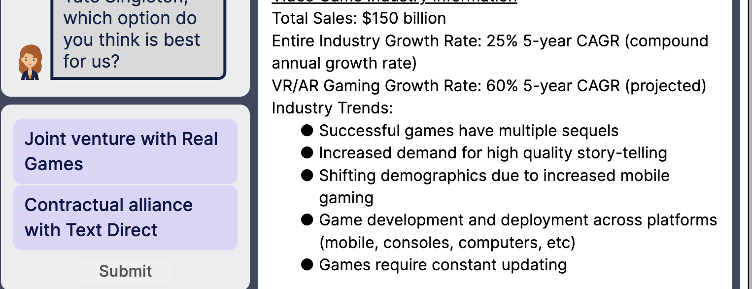 which option do you think is best for us ? Joint