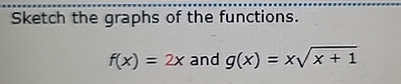 Sketch the graphs of the functions. f ( x ) = 2 x