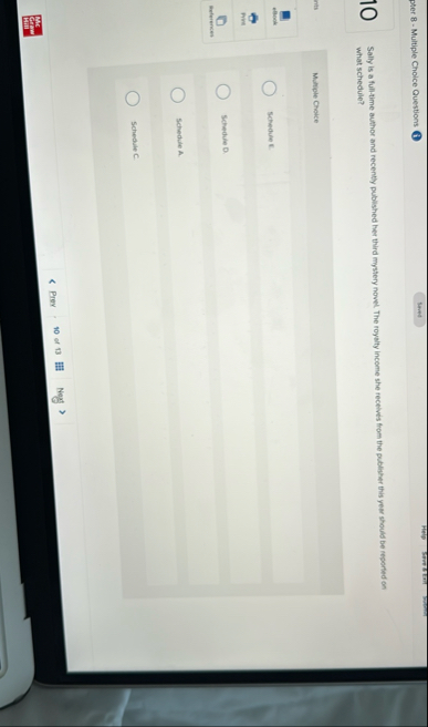 pter 8 - Multiple Choice Questions 1 0 Sally is a