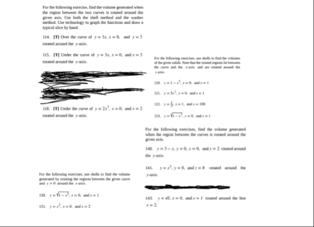 For the following exercise, find the volume