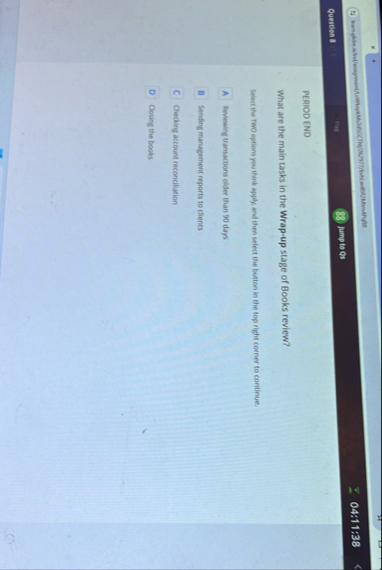 4 0 4 : 1 1 : 3 8 Question I Jump to cr PERIOD