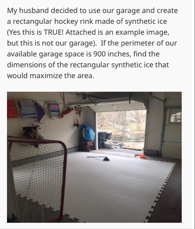 My husband decided to use our garage and create a