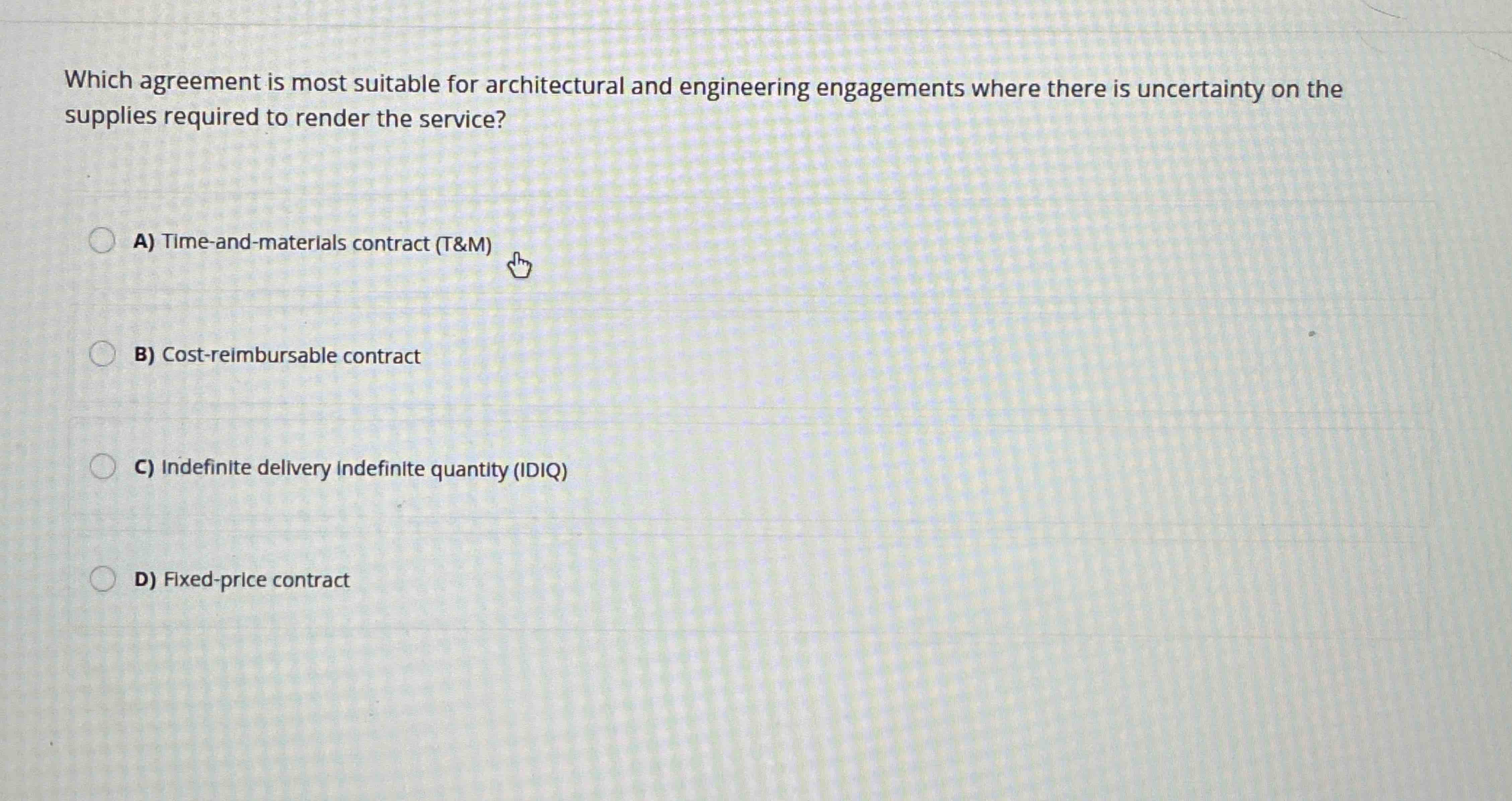 Which agreement is most suitable for