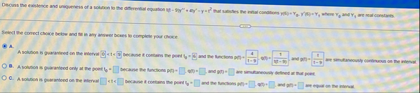 Select the correct choice below and this in any