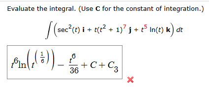 Evaluate the integral. ( U s e C for the constant