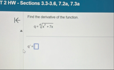 2 HW - Sections 3 . 3 - 3 . 6 , 7 . 2 a , 7 . 3 a