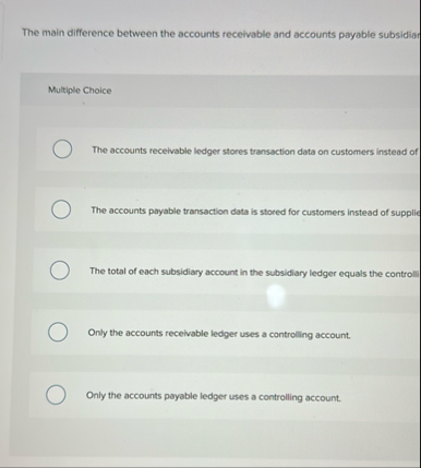 The main difference between the accounts