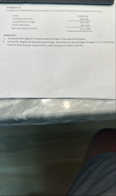 Problem 2 UVingutone Comporation has provided ins
