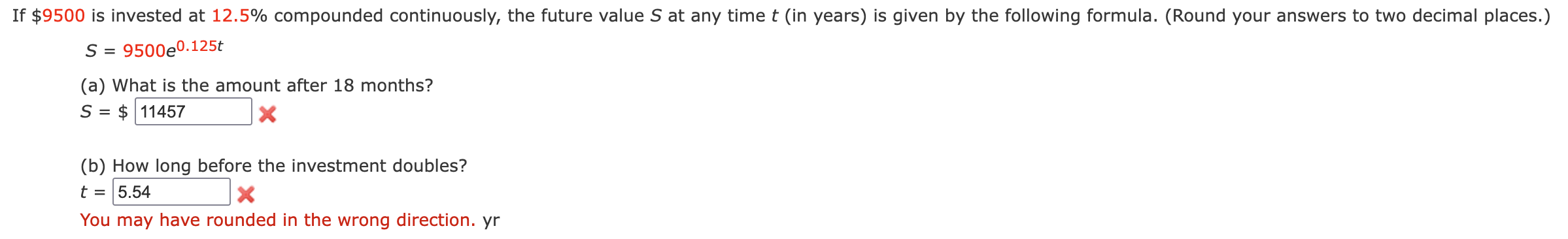I f $ 9 5 0 0 i s invested a t 1 2 . 5 %