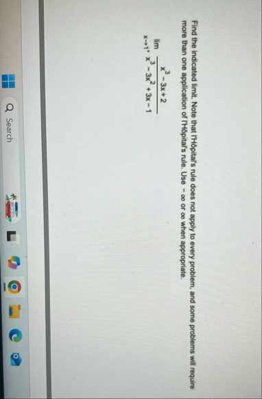 Find the indicated limit . Note that IHOpital's