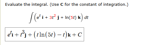Evaluate the integral. ( U s e C for the constant