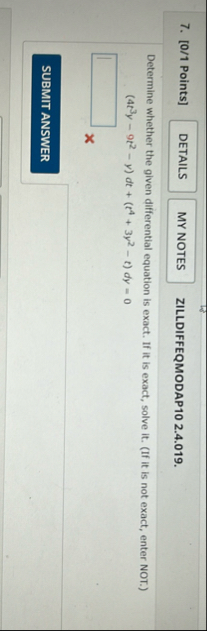 [ 0 / 1 Points ] ZILLDIFFEQMODAP 1 0 2 . 4 . 0 1