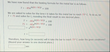 We have now found that the heating formula for