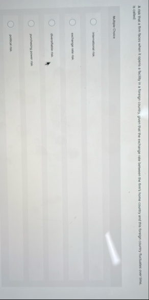 A risk that a from faces when it opens a facility