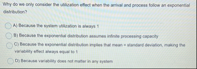 Why do we only consider the utilization effect