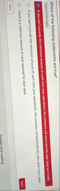 Which of the following statements are true?