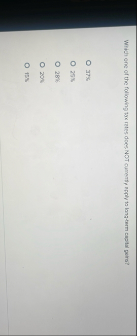 Which one of the following tax rates does NOT