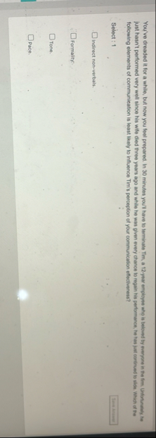 You've dreaded it for a while, but now you feel