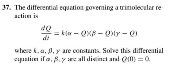 The differential equation governing a