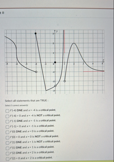 Select all statements that are TRUE: Select 5