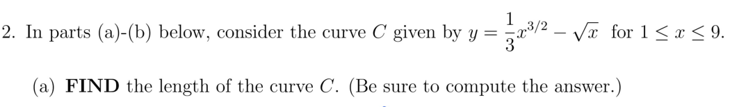 I n parts ( a ) - ( b ) below, consider the curve