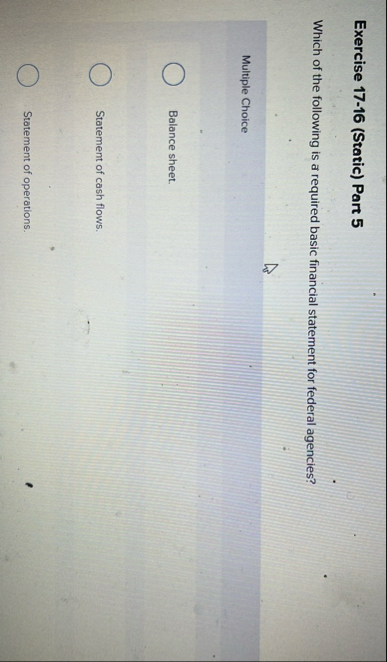 Exercise 1 7 - 1 6 ( Static ) Part 5 Which of the