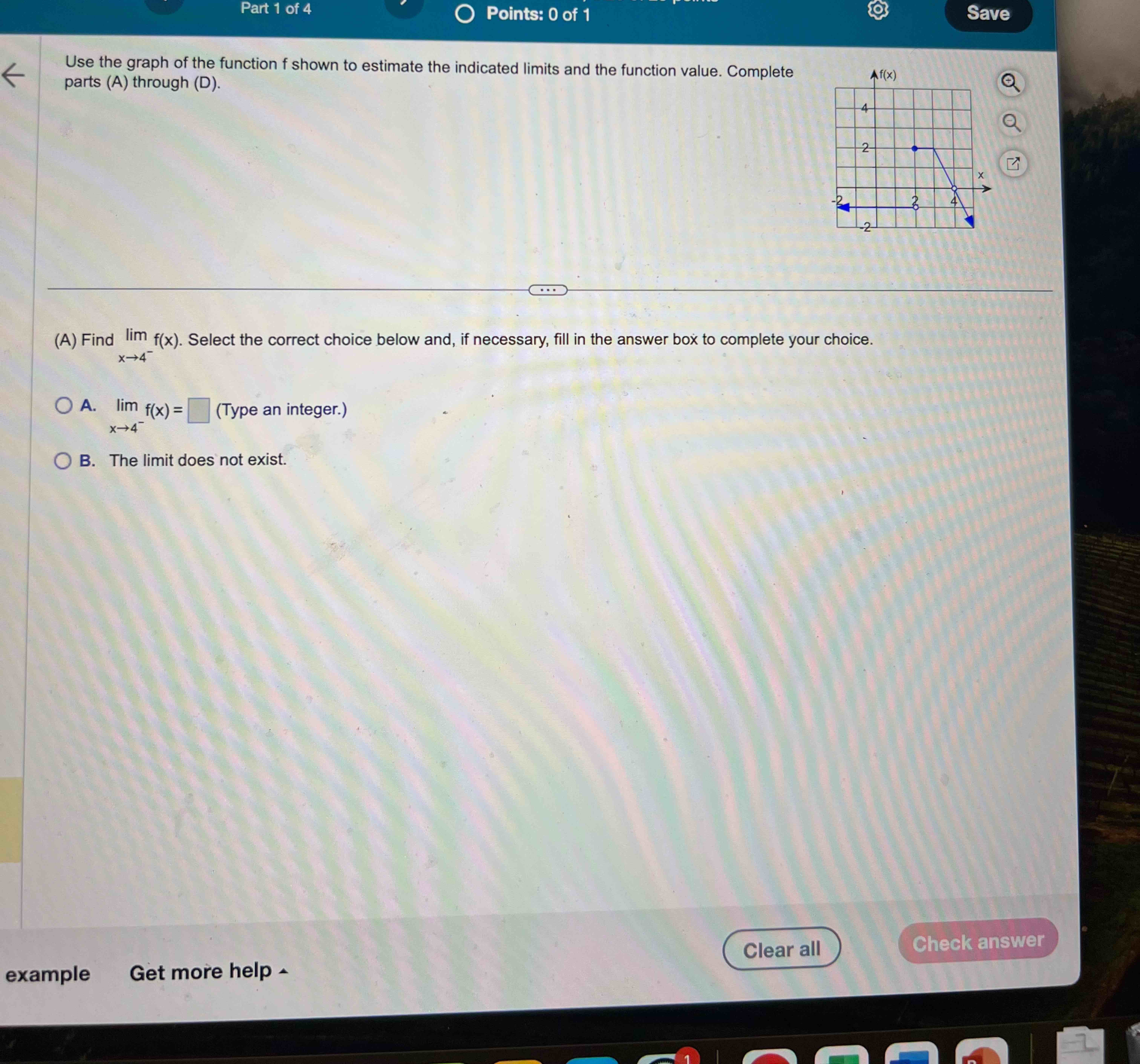Use the graph o f the function f shown t o