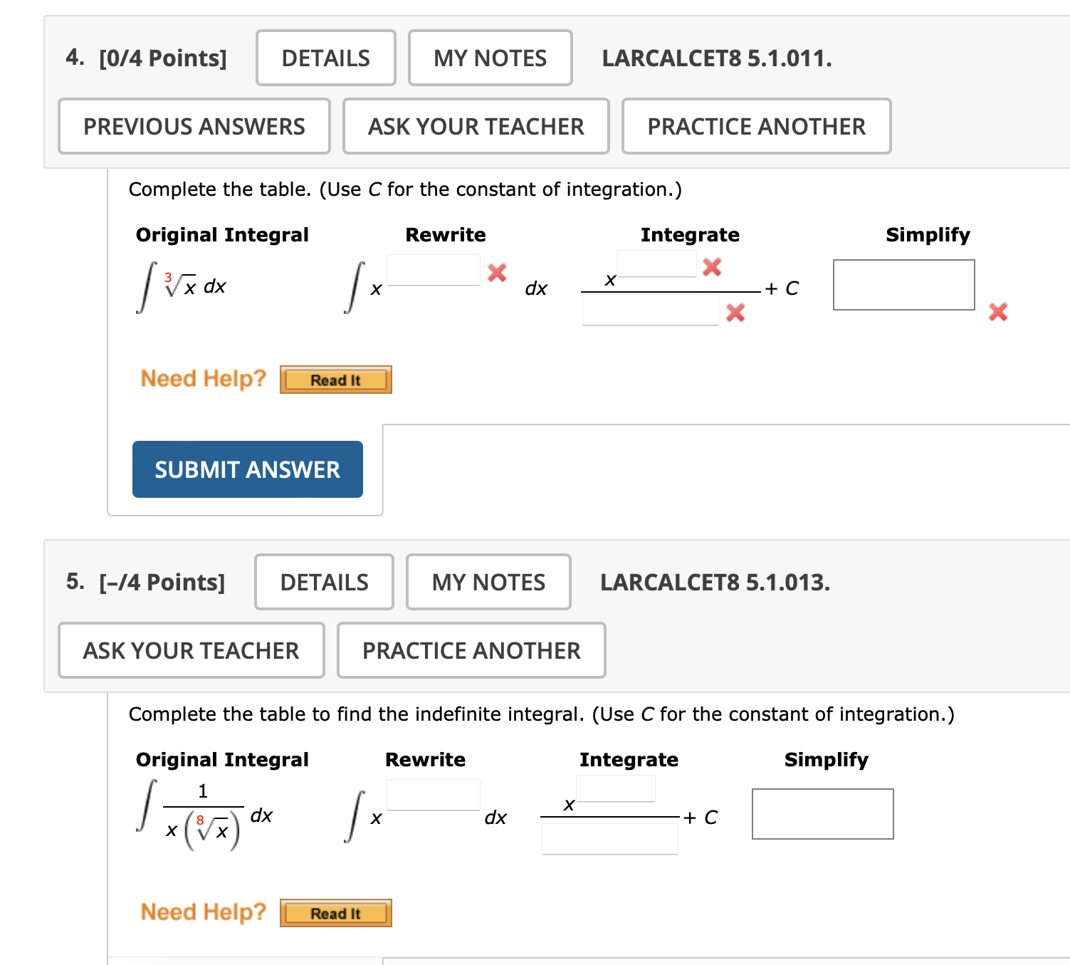 Complete the table. ( U s e C for the constant o