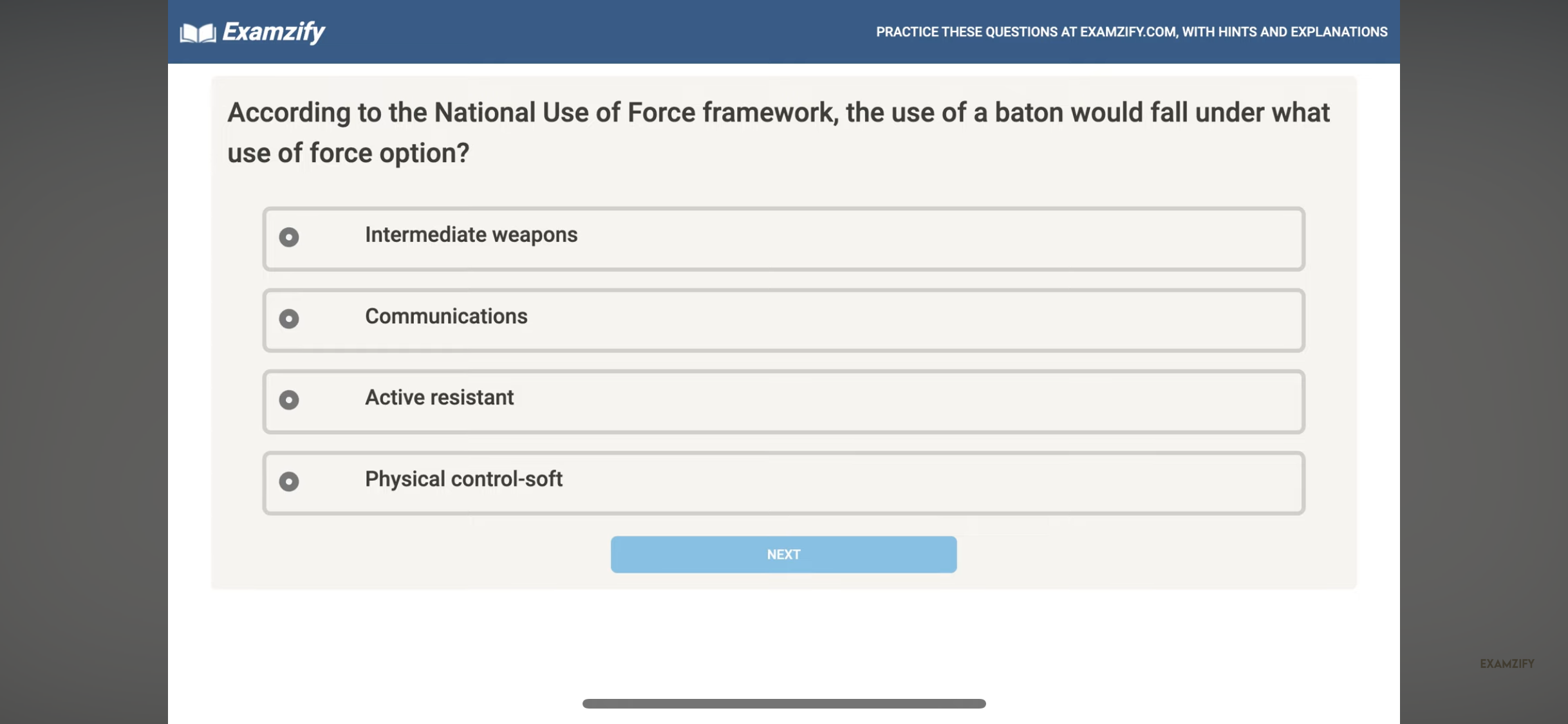 According to the National Use of Force framework,