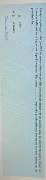 A nonparticipating provider ( nonPAR ) is an out