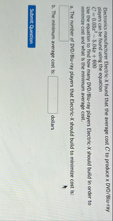 Electronics manufacturer Electric - X found that