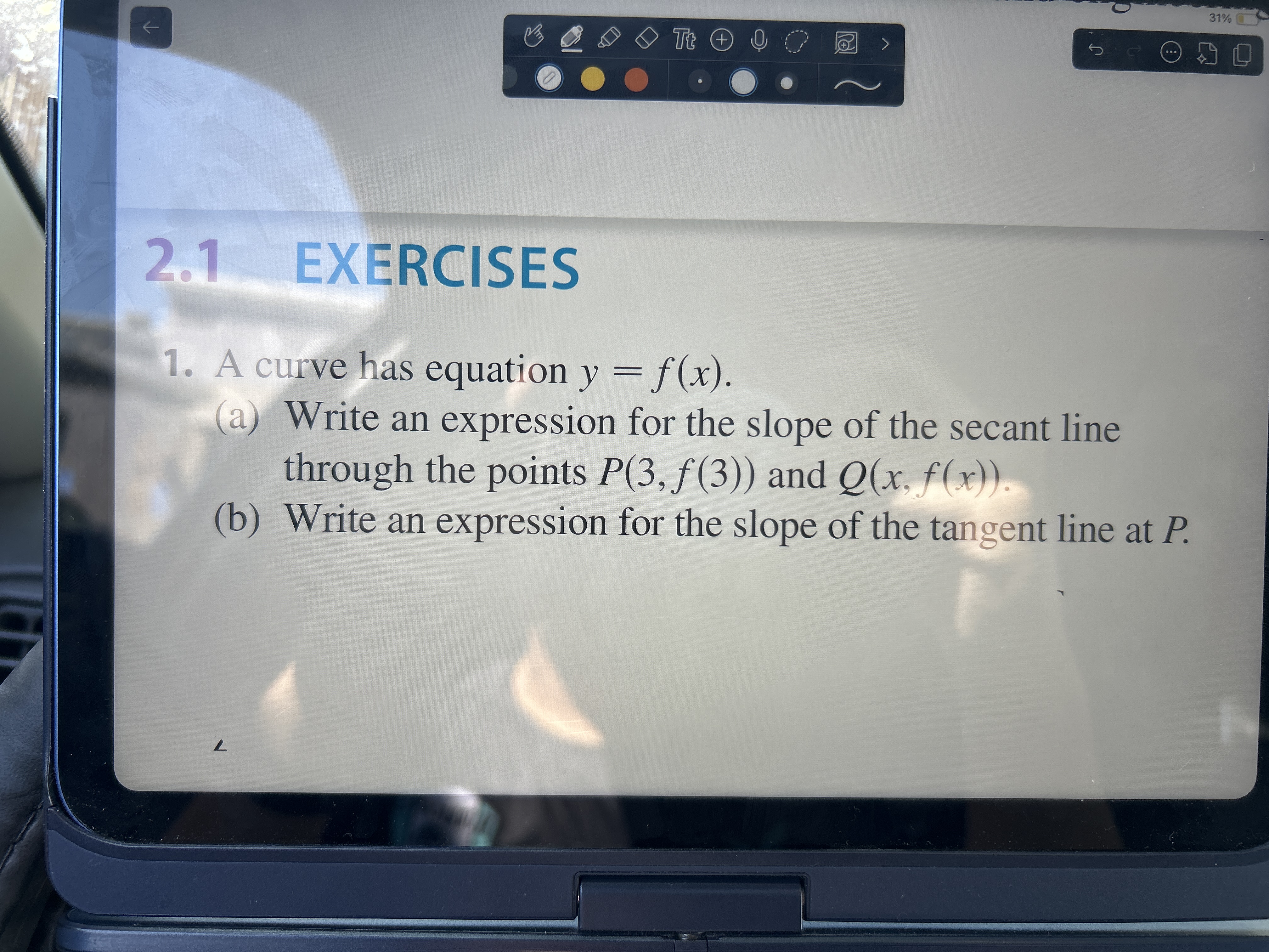 2 . 1 EXERCISES A curve has equation y = f ( x )