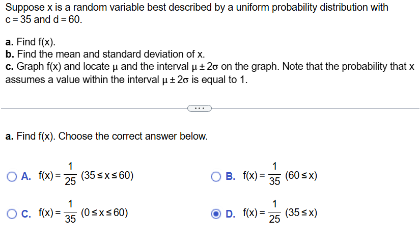 a . Find f ( x ) . Choose the correct answer