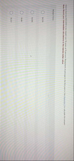 Adones borrows $ 3 3 , 0 0 0 to be repaid over 1