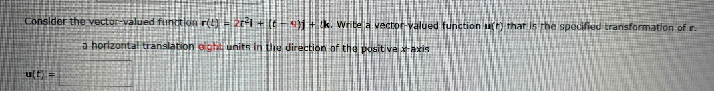 Consider the vector - valued function r ( t ) = 2