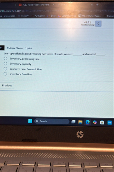 4 1 . 2 1 There Remaining 9 Multiple Choice 1