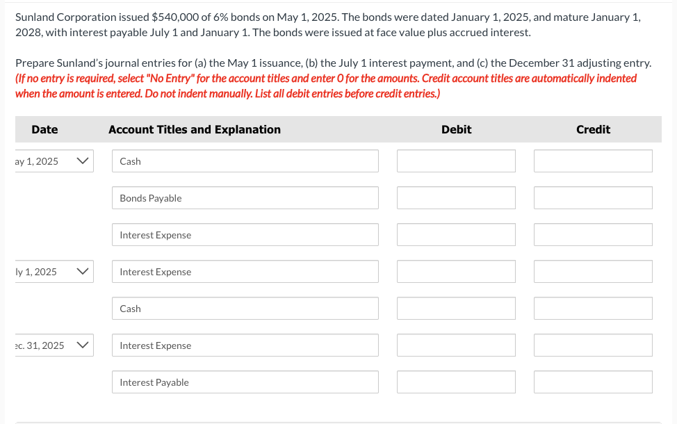 Sunland Corporation issued \ ( \ $ 5 4 0 , 0 0 0