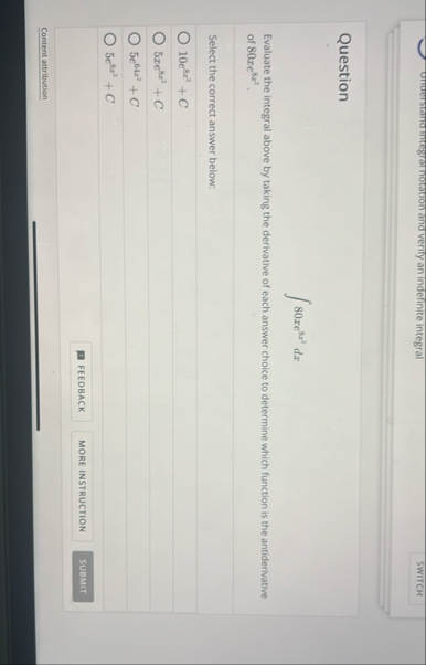 Understand integral notation and verify an