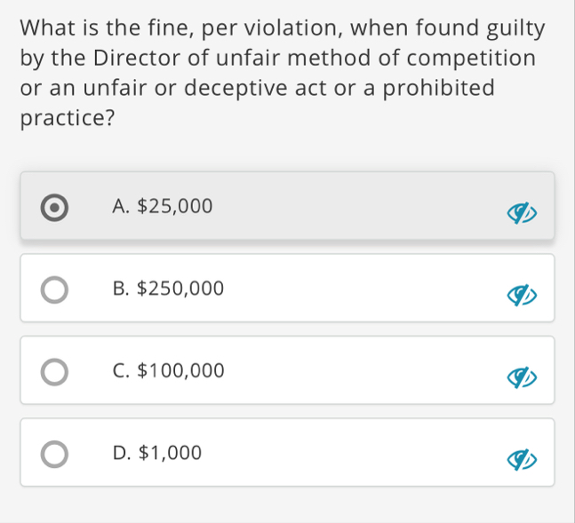 What is the fine, per violation, when found