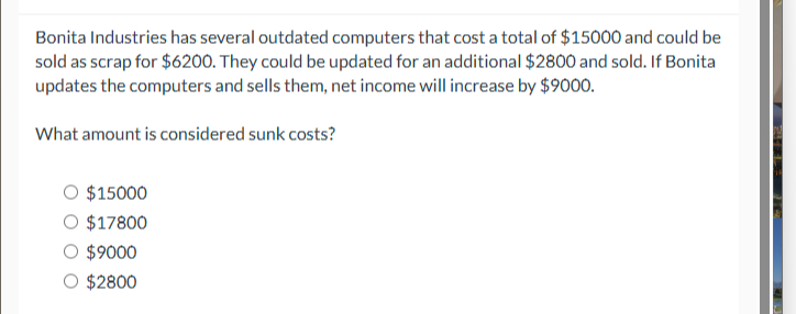 Bonita Industries has several outdated computers