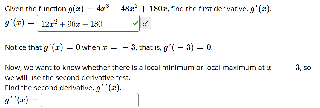 Given the function g ( x ) = 4 x 3 + 4 8 x 2 + 1