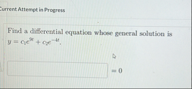 Current Attempt in Progress Find a differential