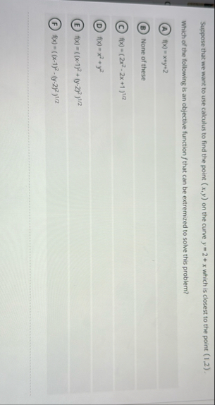 Suppose that we want to use calculus to find the