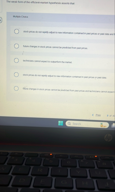 The weak form of the efficient - market