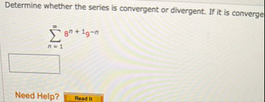 Determine whether the series is convergent or