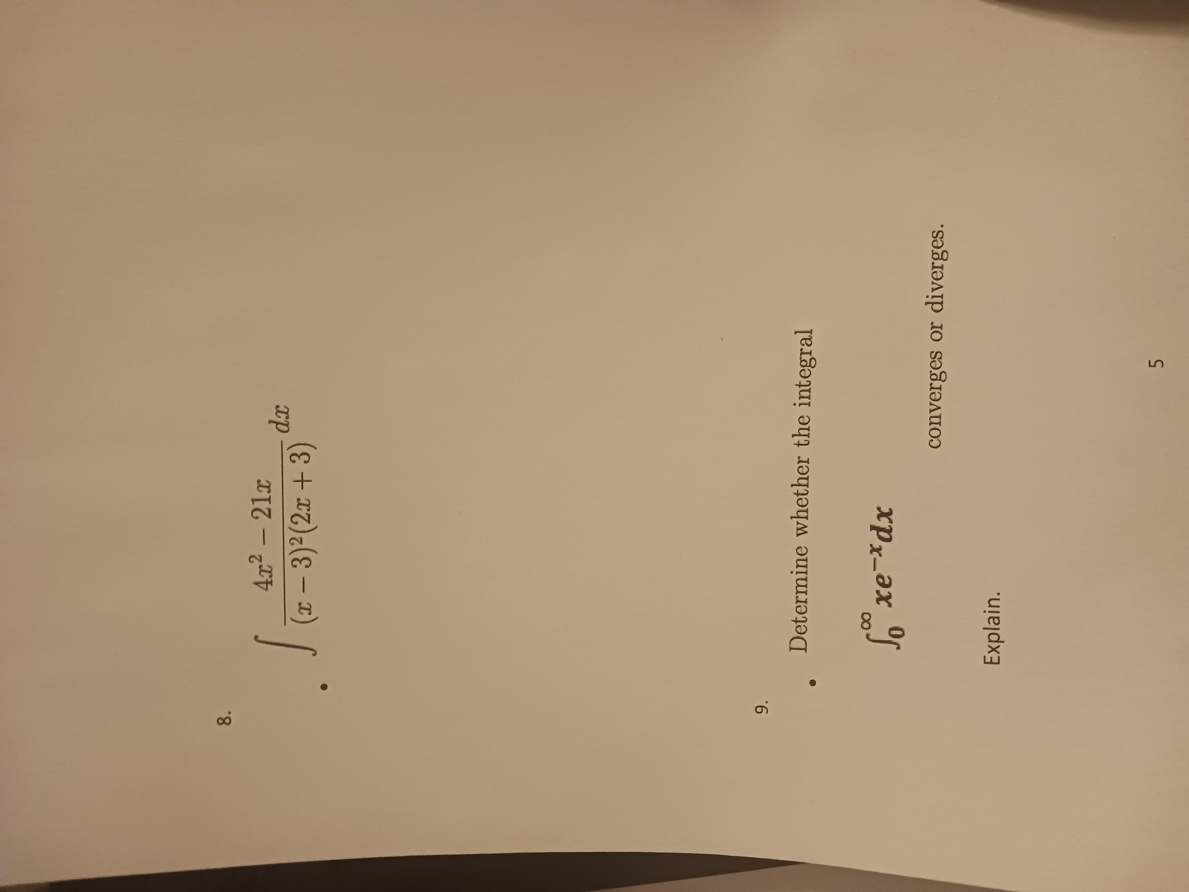 4 x 2 - 2 1 x ( x - 3 ) 2 ( 2 x + 3 ) d x